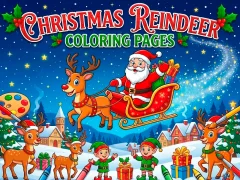 Juego Christmas Reindeer Coloring Pages en línea