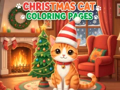 Juego Christmas Cat Coloring Pages en línea