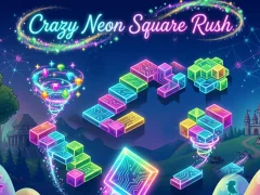 Juego Crazy Neon Square Rush en línea