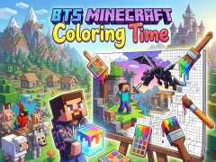 Juego BTS Minecraft Coloring Time en línea