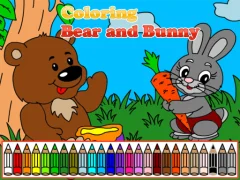 Juego Coloring book: Bear and rabbit en línea