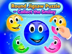 Juego Round jigsaw Puzzle - Collect the Smiley en línea