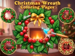 Juego Christmas Wreath Coloring Pages en línea