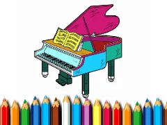 Juego Back To School: Piano Coloring Book en línea