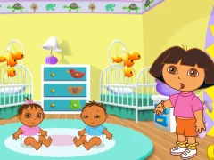 Juego Dora the Explorer Dora's Playtime with the Twins en línea