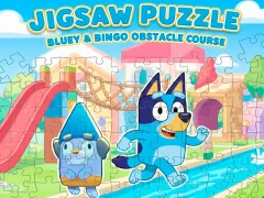 Juego Jigsaw Puzzle: Bluey & Bingo Obstacle Course en línea