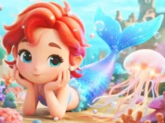 Juego Jigsaw Puzzle: Chibi Mermaid Marshmallow Jellyfish en línea