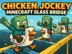 Juego Chicken Jockey: Minecraft Glass Bridge en línea