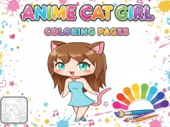 Juego Anime Cat Girl Coloring Pages en línea