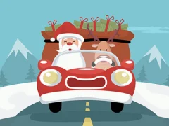 Juego Santa Giving Presents Jigsaw en línea