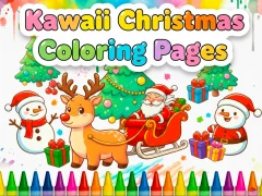 Juego Kawaii Christmas Coloring Pages en línea