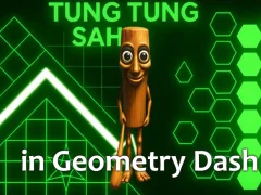 Juego Tung Tung Sahur in Geometry Dash en línea