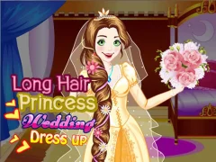 Juego Long Hair Princess Wedding Dress up en línea