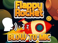 Juego Flappy Rocket Playing with Blowing to Mic en línea
