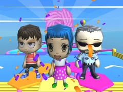 Juego Fall Guys And Girls Chibi Race Knockdown Multiplay en línea