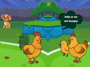 Juego Alimentar a la familia de gallinas hambrientas en línea