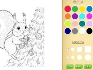 Juego Libro para colorear de animales de Navidad para niños en línea