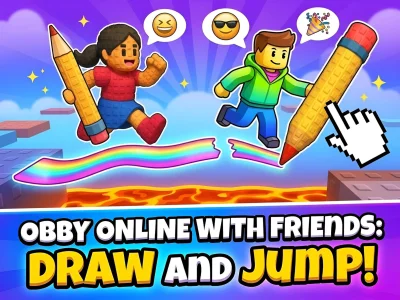 Juego Obby online with friends: Draw and Jump! en línea