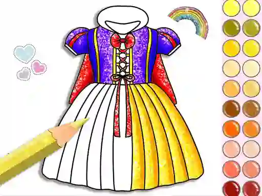 Juego Princess Glitter Coloring en línea