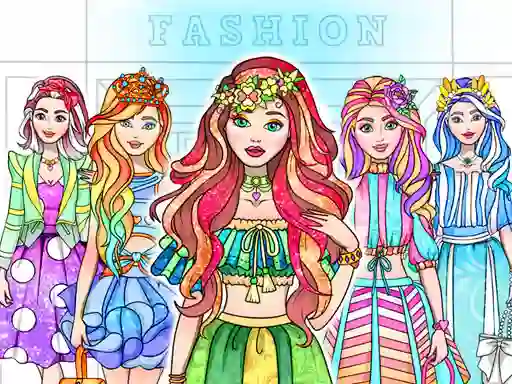 Juego Girl Coloring Dress Up Games en línea