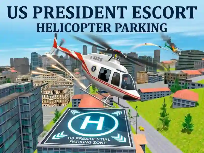 Juego US President Escort Helicopter Parking en línea