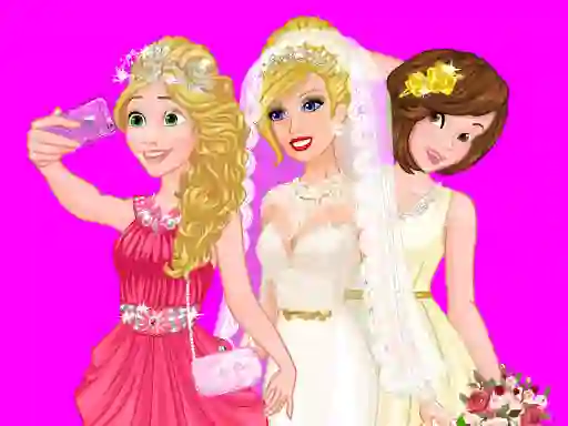 Juego Barbie's Wedding Selfie With Princesses en línea