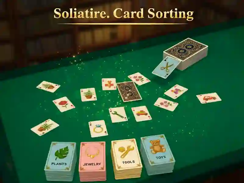 Juego Solitaire. Card Sorting en línea