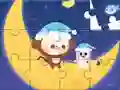 Juego Jigsaw Puzzle: Monkey With Moon en línea