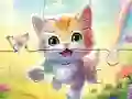Juego Jigsaw Puzzle: Kitten With Butterfly en línea
