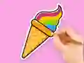 Juego Coloring Book: Rainbow Ice Cream en línea