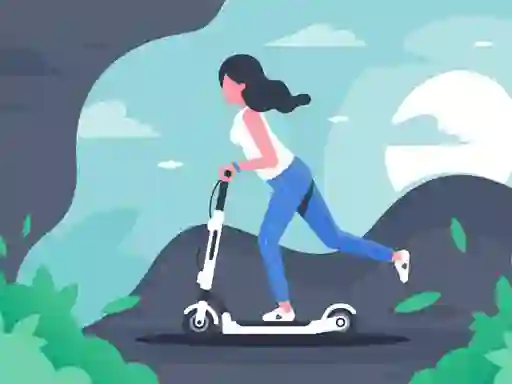 Juego Electric scooter rides jigsaw en línea