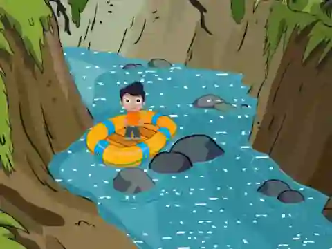 Juego Rescue the Cute Boy from River en línea