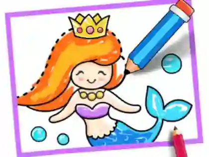 Juego Toddler Drawing: Mermaid en línea