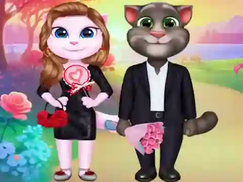 Juego Kitty Couple Lovely Valentine en línea