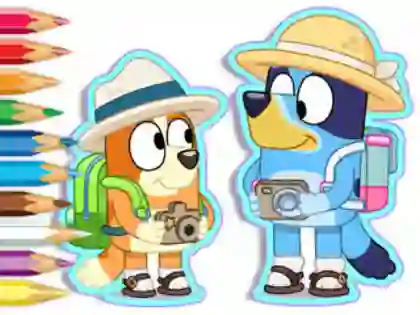 Juego Coloring Book: Bluey Camping en línea