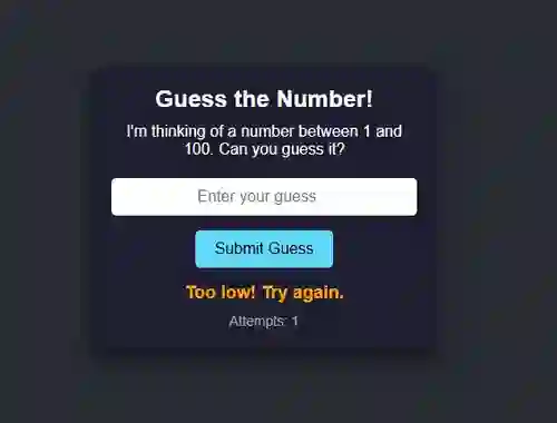 Juego Number Guessing en línea