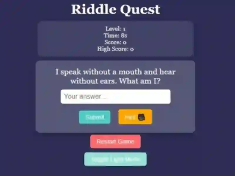 Juego Riddle Quest Brain Teaser en línea