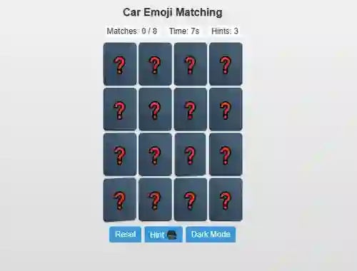 Juego Car Emoji Matching en línea