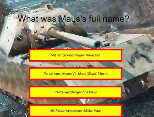 Juego Tank Quiz: Maus en línea