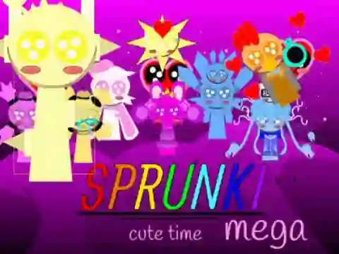 Juego Sprunki Cute Time Mega!!! en línea