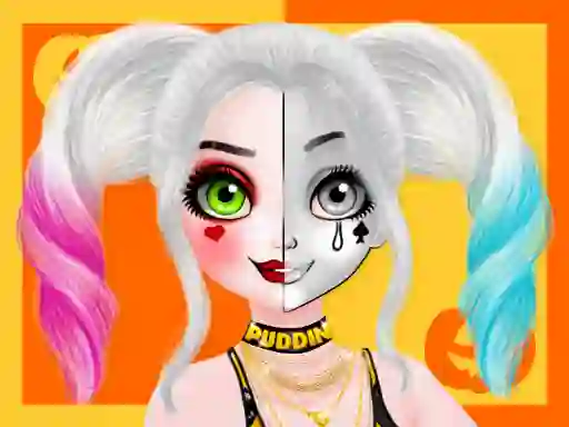 Juego Princess Halloween Makeup Halffaces Tutorial en línea