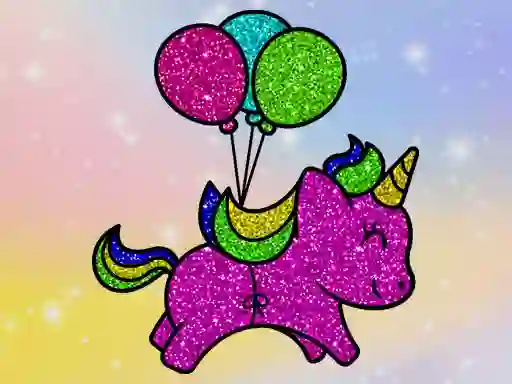 Juego Coloring Book Glittered Unicorns en línea