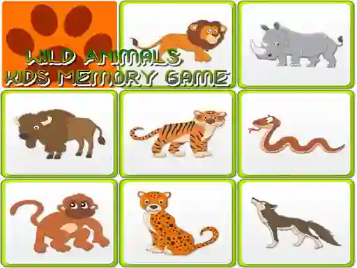 Juego Wild Animals Kids Memory game en línea
