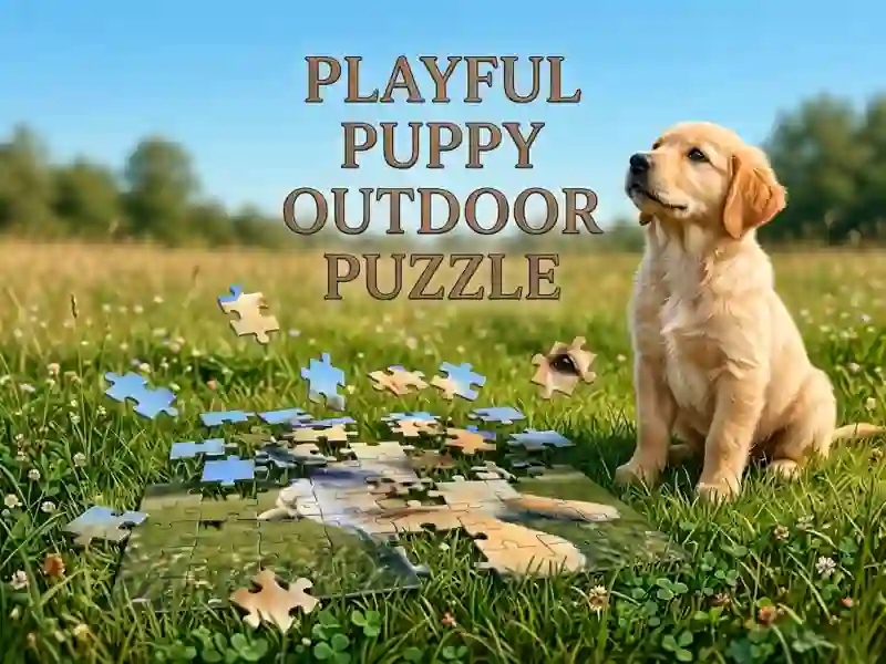 Juego Playful Puppy Outdoor Puzzle en línea