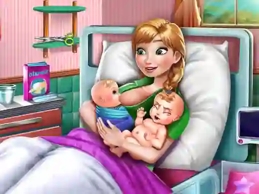 Juego Ice Princess Twins Birth en línea