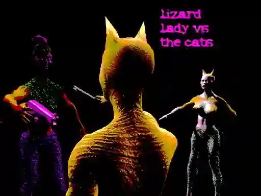 Juego Lizard Lady Vs The Cats en línea