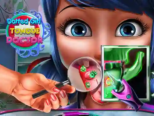 Juego Dotted Girl Tongue Doctor en línea