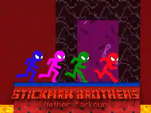 Juego Stickman Brothers Nether Parkour en línea
