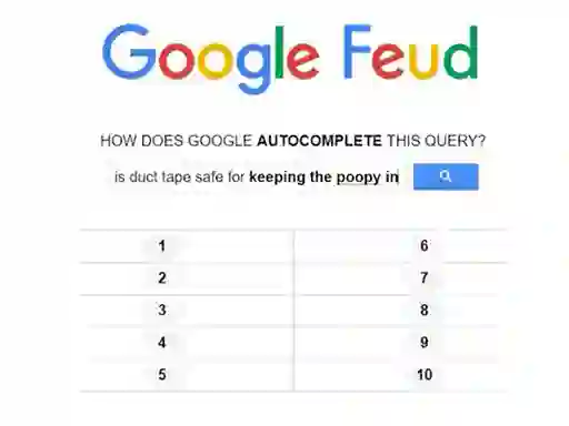 Juego Google Feud en línea