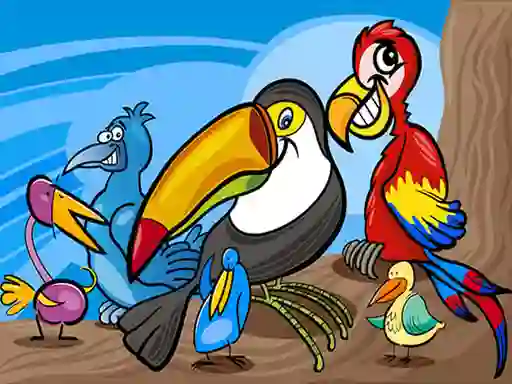 Juego Exotic Birds Coloring en línea